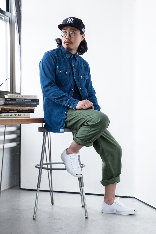 converse jack purcell on feet